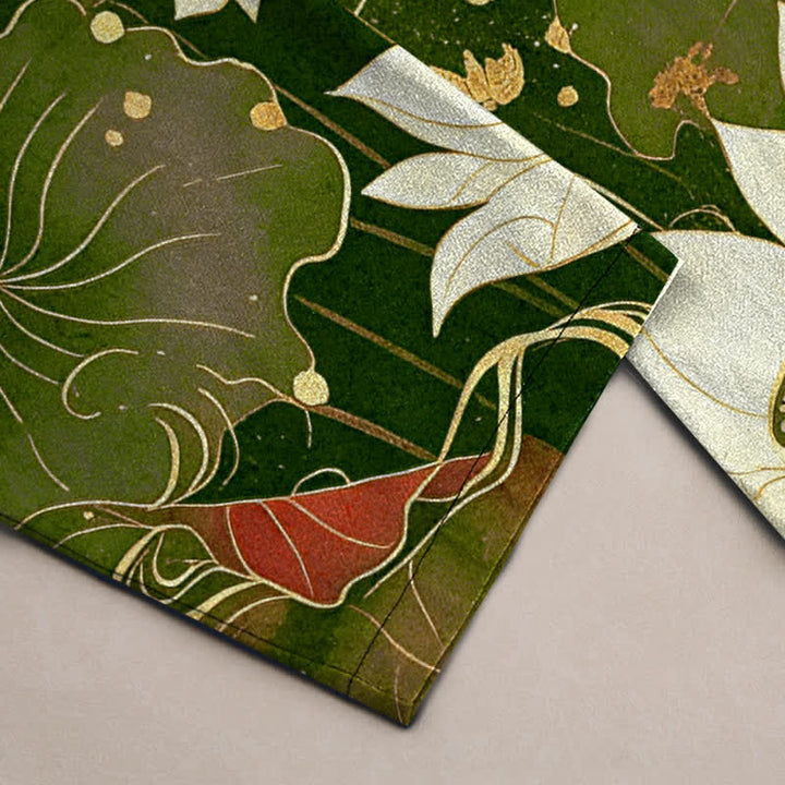 Buddha Stones Herrenhose aus Baumwolle mit Lotus- und Wolkenmuster, schmal zulaufend und mit Taschen - image 10