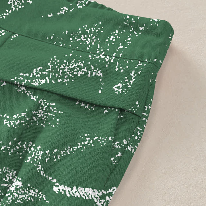 Buddha Stones Baumwoll-Leinen-Hose mit Lotusblumenmuster, elastischem Bund, weitem Bein und Taschen - image 2