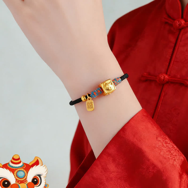 Buddha Stones Handgefertigtes rotes Armband mit chinesischen Tierkreiszeichen-Glücksbringern (Fu) - image 19