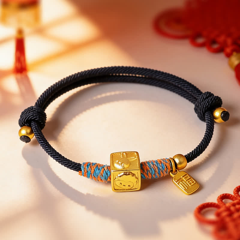 Buddha Stones Handgefertigtes rotes Armband mit chinesischen Tierkreiszeichen-Glücksbringern (Fu) - image 15