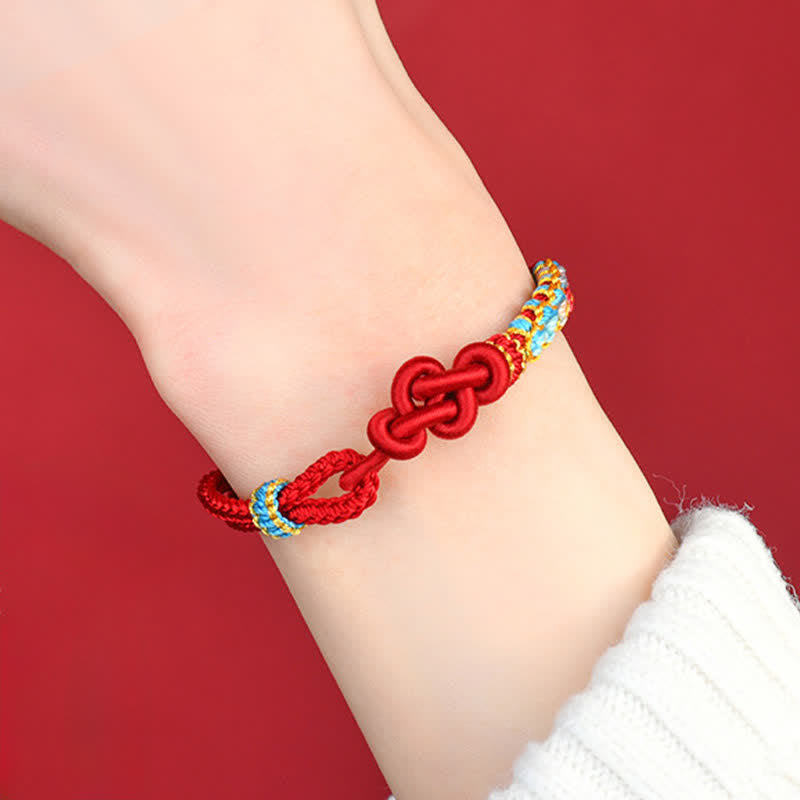 Buddha Stones Handgewebtes rotes Armband mit chinesischer Knotentechnik – Glücksbringer - image 10