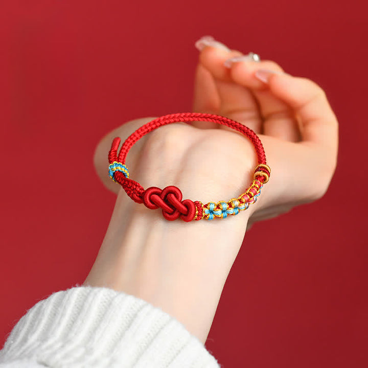 Buddha Stones Handgewebtes rotes Armband mit chinesischer Knotentechnik – Glücksbringer - image 11