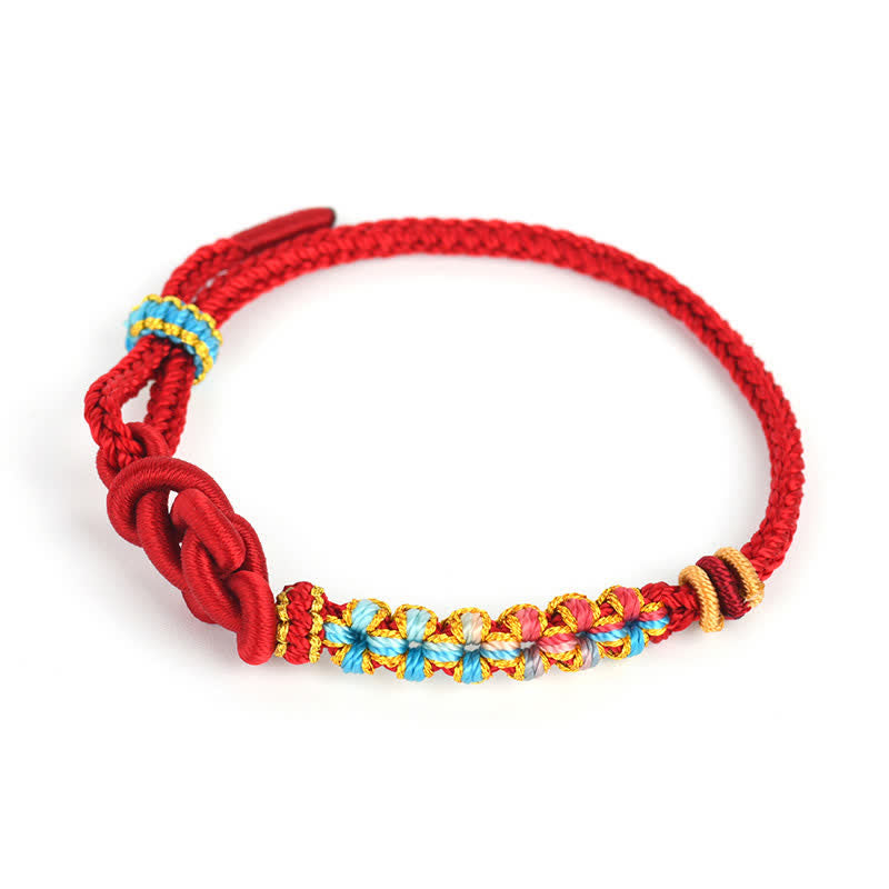 Buddha Stones Handgewebtes rotes Armband mit chinesischer Knotentechnik – Glücksbringer - image 4