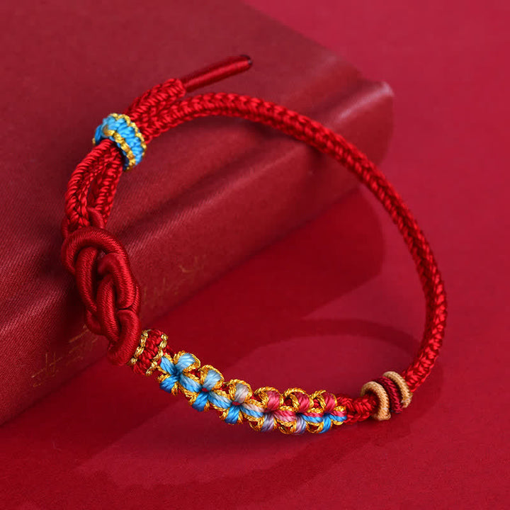 Buddha Stones Handgewebtes rotes Armband mit chinesischer Knotentechnik – Glücksbringer - image 3