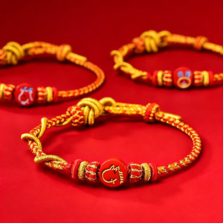 Buddha Stones Chinesisches Tierkreiszeichen-Segensarmband aus zinnoberrotem Garn, handgewebt - image 18