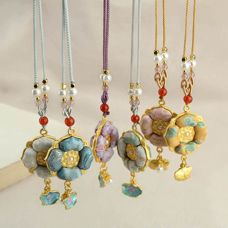 Buddha Stones Liedbrokat-Glückskette mit vierblättrigem Kleeblatt - image 20