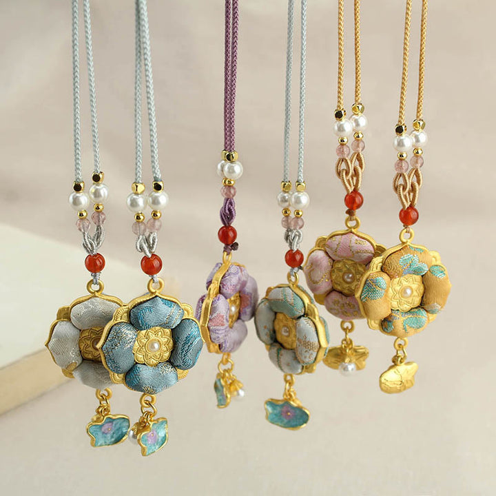 Buddha Stones Liedbrokat-Glückskette mit vierblättrigem Kleeblatt - image 20