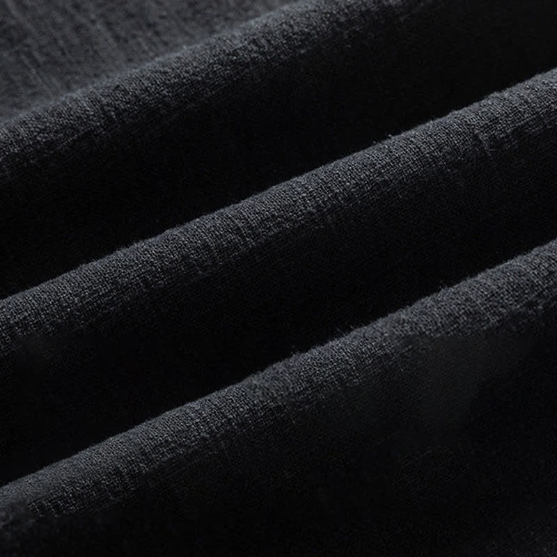 Buddha Stones Lässige, minimalistische Herrenhose mit Kordelzug und Tasche für den Frühling – einfarbig, schmal zulaufend, mit Tasche - image 8
