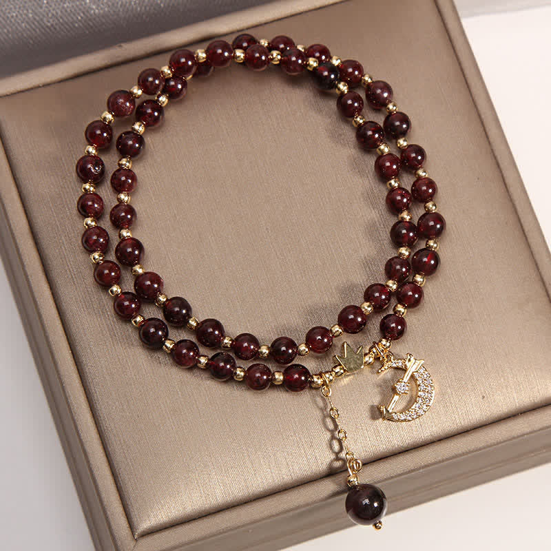 Buddha Stones Mond- und Kronen-Reinigungs-Doppelwickel-Perlenarmband - image 3