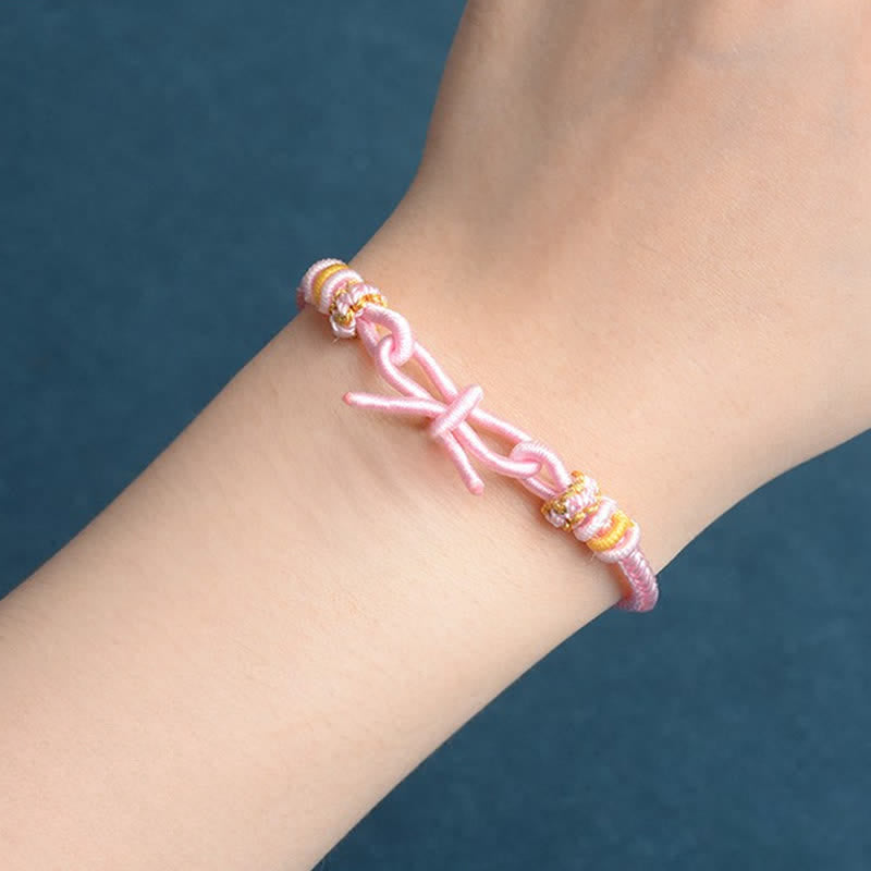 Buddha Stones Handgewebtes Armband „Schmetterling Glück“ mit verstellbarer geflochtener Kordel - image 11