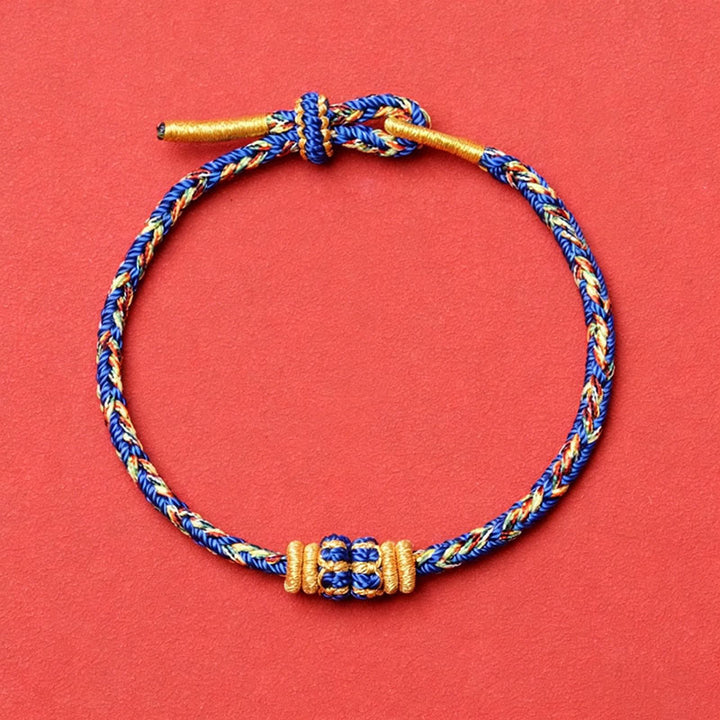 Buddha Stones Handgewebtes Armband mit Koi-Fisch-Glückssymbol - Blau ohne Zubehör - image 8