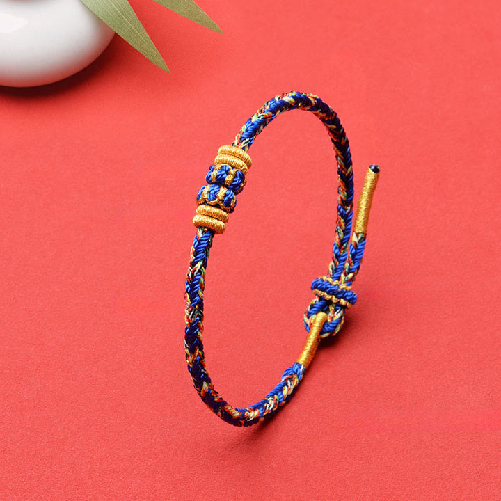 Buddha Stones Handgewebtes Armband mit Koi-Fisch-Glückssymbol - image 9