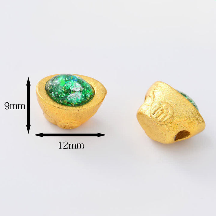 Buddha Stones Fünffarbiges, handgewebtes Armband mit grünen Amuletten und Pflaumenblütenmotiven zum Schutz, verstellbar - image 9