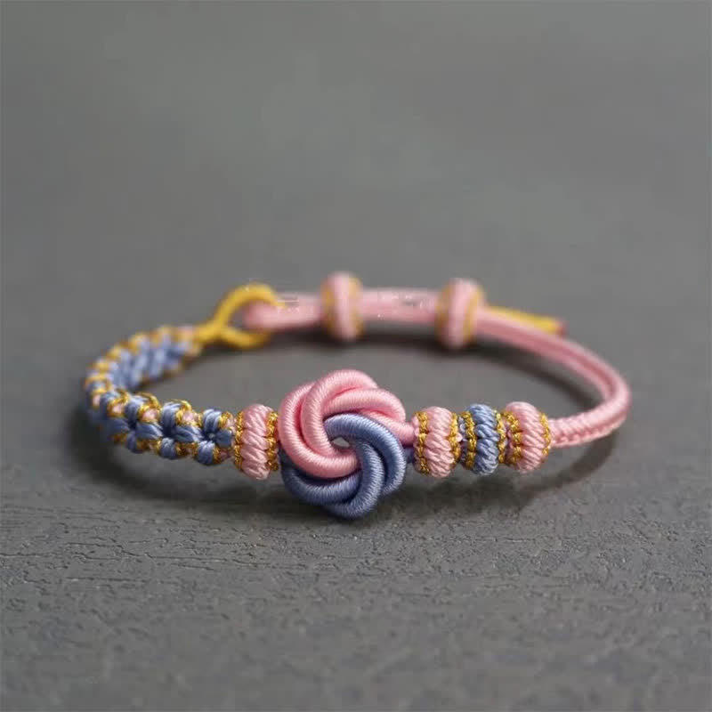 Buddha Stones Mandala-Armband aus geflochtenem Seil – ein Symbol des Selbstvertrauens - Rosa - Kein Zubehör - image 32