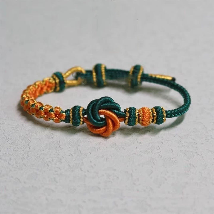 Buddha Stones Mandala-Armband aus geflochtenem Seil – ein Symbol des Selbstvertrauens - Dunkelgrün - Kein Zubehör - image 18