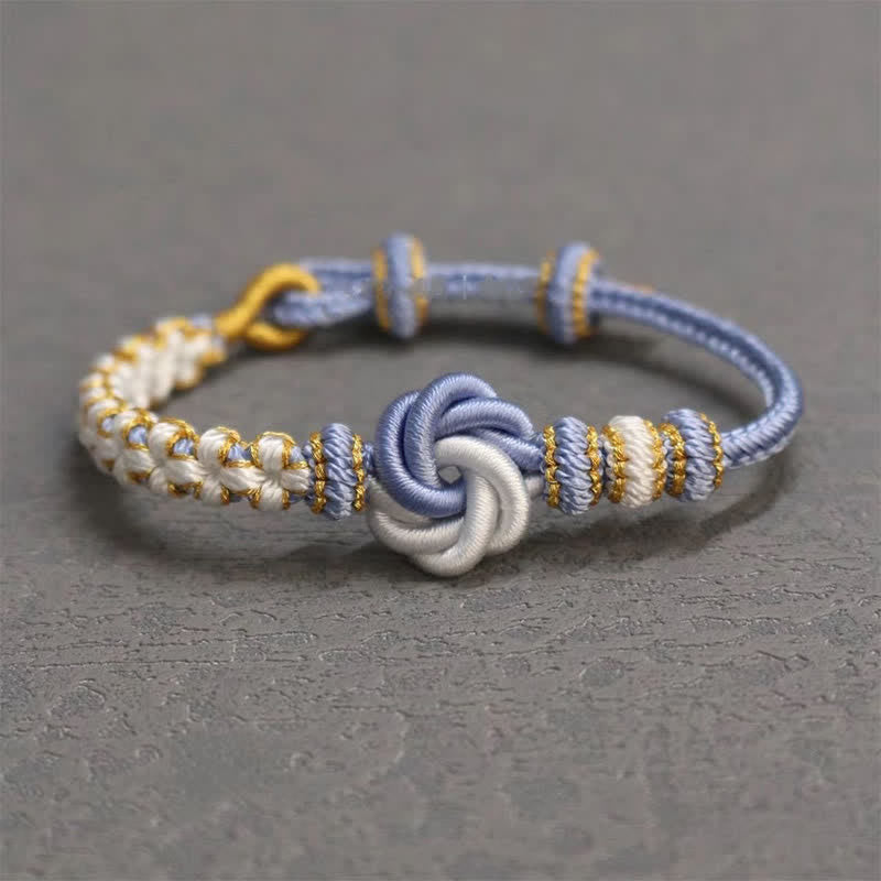 Buddha Stones Mandala-Armband aus geflochtenem Seil – ein Symbol des Selbstvertrauens - Hellblau - Kein Zubehör - image 25