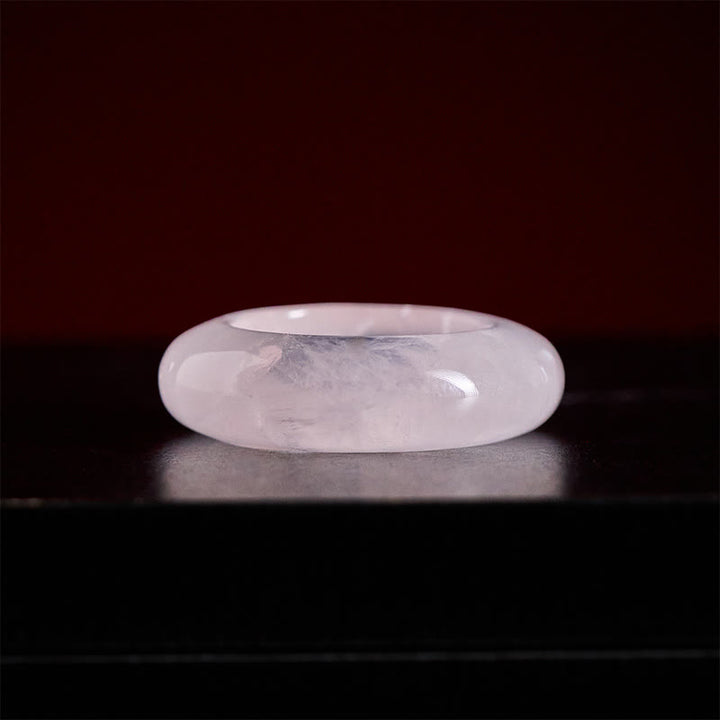 Buddha Stones Natürlicher Rosenquarz-Ring mit heilender Energie - image 3