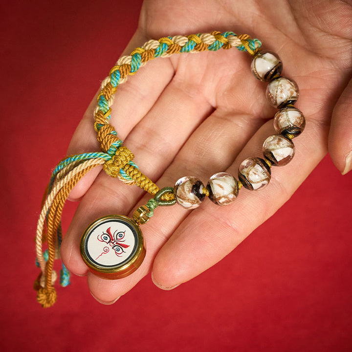 Buddha Stones Tibetisches Liuli-Glasperlenarmband mit fünf Himmelsrichtungen, Göttern des Reichtums und Buddha-Augen - image 22