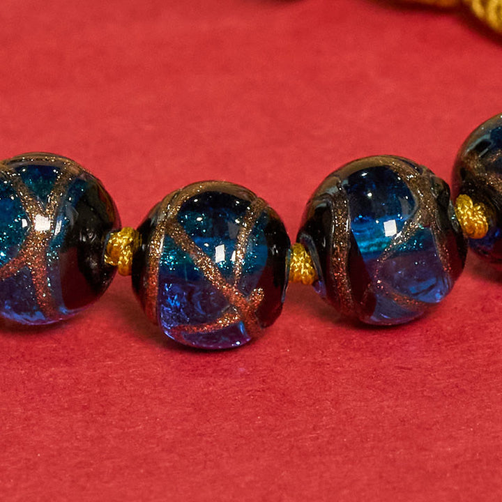 Buddha Stones Tibetisches Liuli-Glasperlenarmband mit fünf Himmelsrichtungen, Göttern des Reichtums und Buddha-Augen - image 5