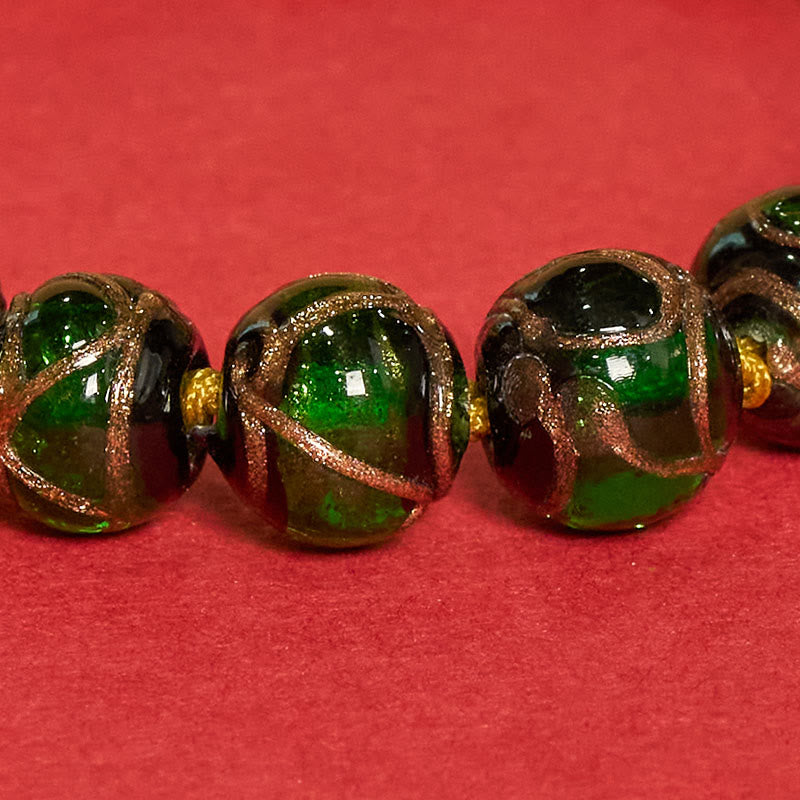 Buddha Stones Tibetisches Liuli-Glasperlenarmband mit fünf Himmelsrichtungen, Göttern des Reichtums und Buddha-Augen - image 30