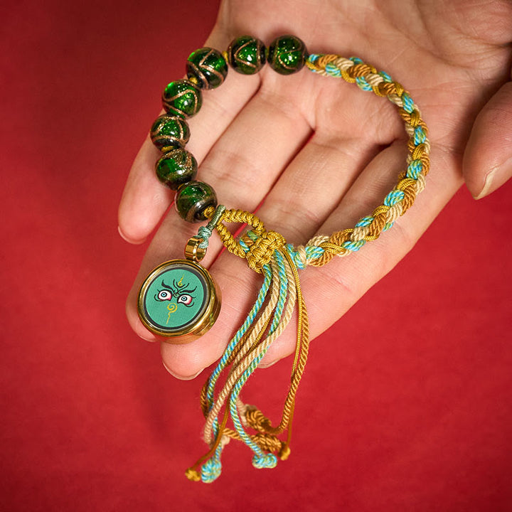 Buddha Stones Tibetisches Liuli-Glasperlenarmband mit fünf Himmelsrichtungen, Göttern des Reichtums und Buddha-Augen - image 28