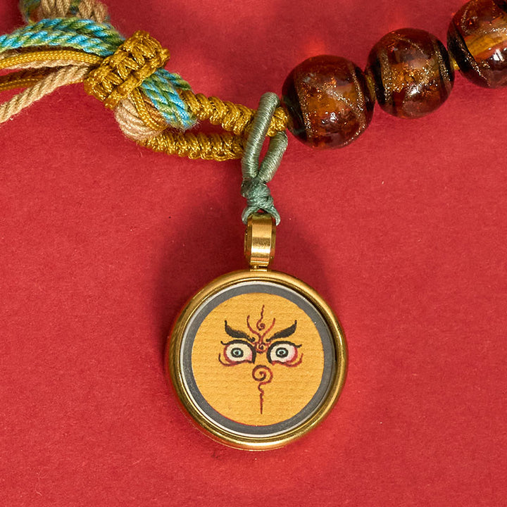Buddha Stones Tibetisches Liuli-Glasperlenarmband mit fünf Himmelsrichtungen, Göttern des Reichtums und Buddha-Augen - image 17