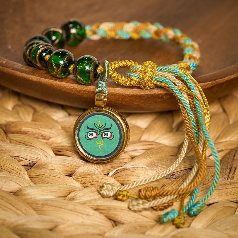Buddha Stones Tibetisches Liuli-Glasperlenarmband mit fünf Himmelsrichtungen, Göttern des Reichtums und Buddha-Augen - image 26