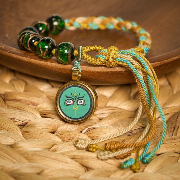 Buddha Stones Tibetisches Liuli-Glasperlenarmband mit fünf Himmelsrichtungen, Göttern des Reichtums und Buddha-Augen - image 26