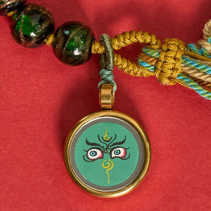 Buddha Stones Tibetisches Liuli-Glasperlenarmband mit fünf Himmelsrichtungen, Göttern des Reichtums und Buddha-Augen - image 29