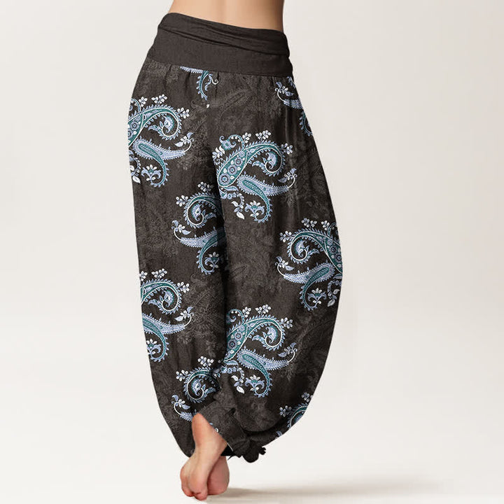Buddha Stones Elegante Haremshose aus reiner Baumwolle mit Paisleymuster und elastischem Bund. - image 9