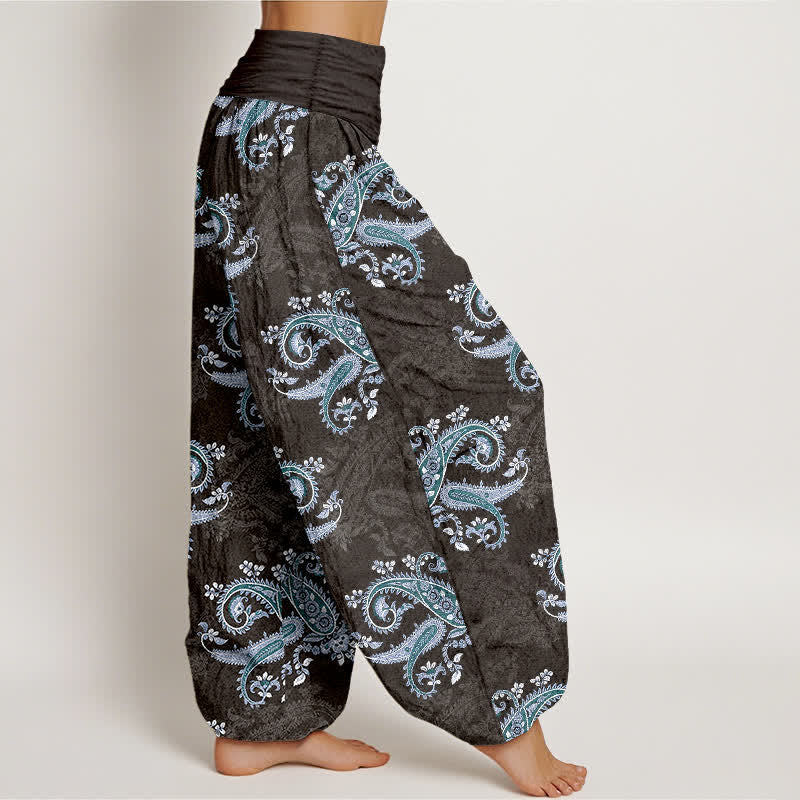 Buddha Stones Elegante Haremshose aus reiner Baumwolle mit Paisleymuster und elastischem Bund. - image 10