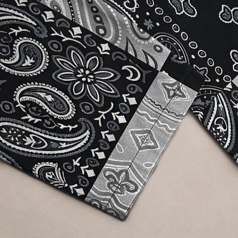 Buddha Stones Baumwollhose für Herren mit verschiedenen Paisley-Mustern, schmal zulaufendem Schnitt und Taschen - image 3