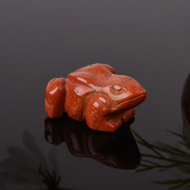 Buddha Stones Natürlicher grüner Aventurin, klarer Quarz, Frosch-Glanzkristall & Steindekoration - Redstone (Vitalität ♥ Widerstandsfähigkeit) - image 4