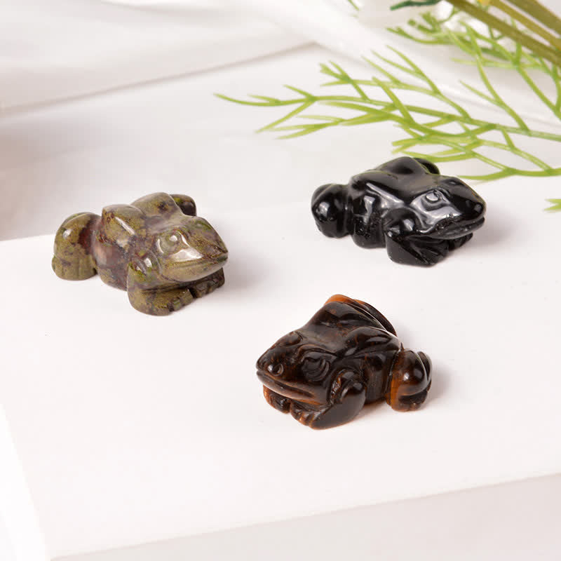 Buddha Stones Natürlicher grüner Aventurin, klarer Quarz, Frosch-Glanzkristall & Steindekoration - image 31