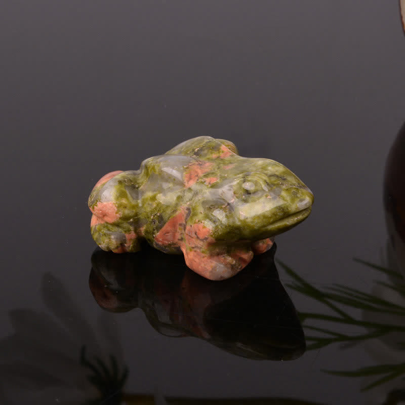 Buddha Stones Natürlicher grüner Aventurin, klarer Quarz, Frosch-Glanzkristall & Steindekoration - Unakit (Gleichgewicht ♥ Erdung) - image 10