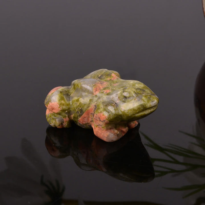 Buddha Stones Natürlicher grüner Aventurin, klarer Quarz, Frosch-Glanzkristall & Steindekoration - Unakit (Gleichgewicht ♥ Erdung) - image 10