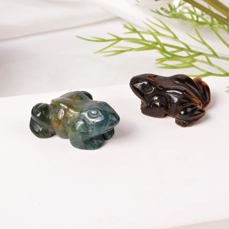 Buddha Stones Natürlicher grüner Aventurin, klarer Quarz, Frosch-Glanzkristall & Steindekoration - image 30