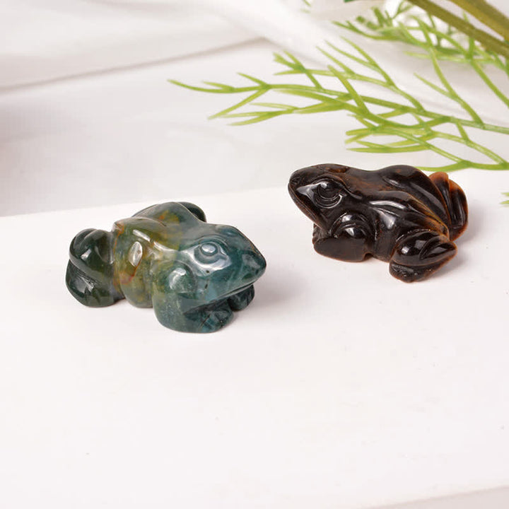 Buddha Stones Natürlicher grüner Aventurin, klarer Quarz, Frosch-Glanzkristall & Steindekoration - image 30