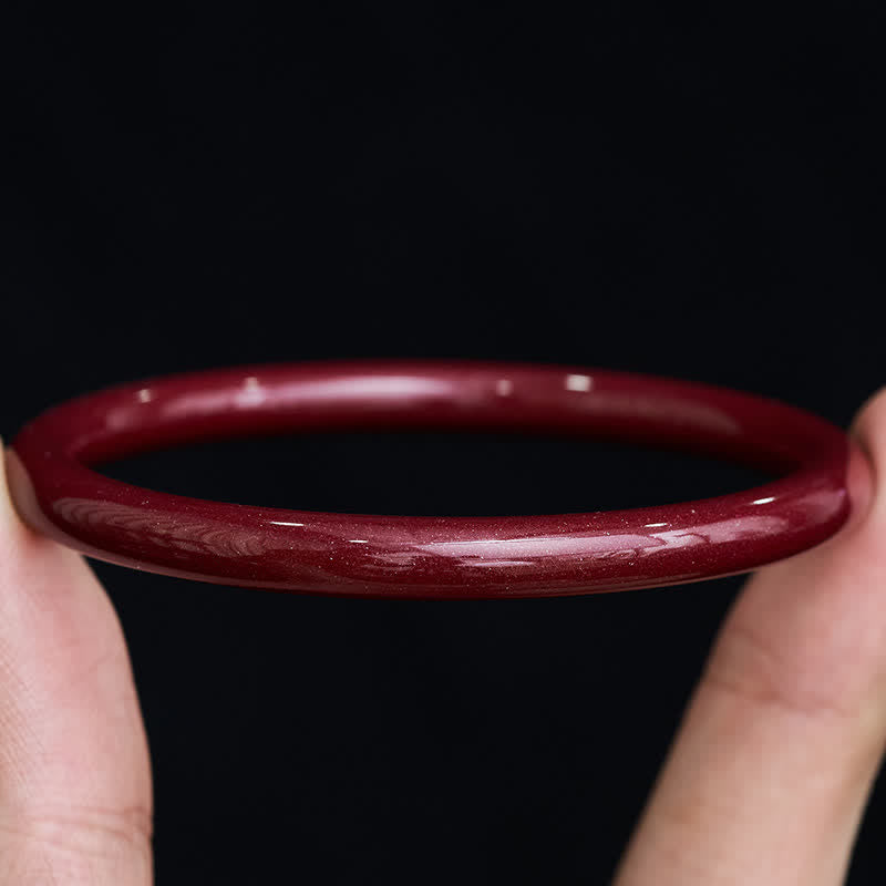 Buddha Stones Zinnoberrotes schlichtes Herz-Sutra-Armband - image 4