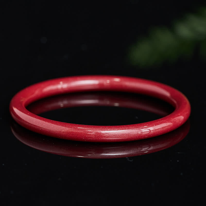 Buddha Stones Zinnoberrotes schlichtes Herz-Sutra-Armband - image 1