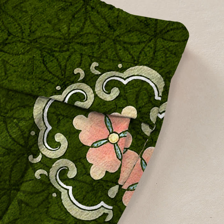 Buddha Stones Baumwoll-Leinen-Hose im Bohème-Stil mit Medaillonmuster, weitem Bein und elastischem Bund, Taschen - image 10