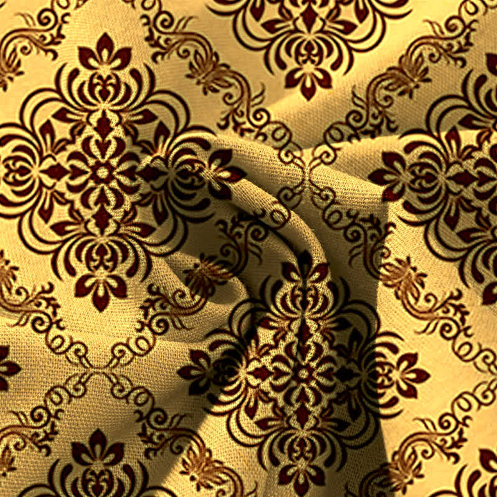 Buddha Stones Damenhose aus Baumwoll-Leinen-Mischgewebe mit barockem Blumenmuster, elastischem Bund, weitem Bein und Taschen - image 3