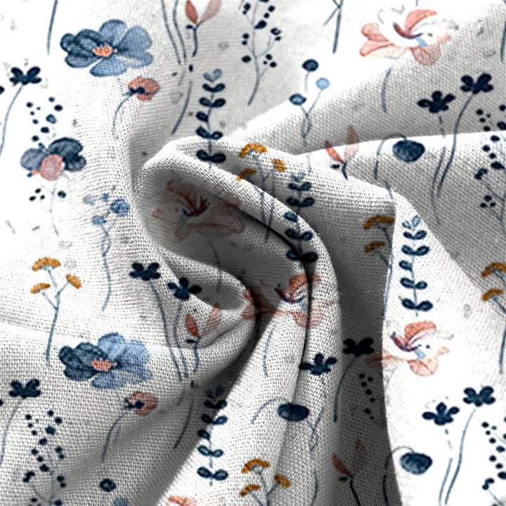 Buddha Stones Damenhose aus Baumwoll-Leinen-Mischgewebe mit Blumenmuster, elastischem Bund, weitem Bein und Taschen - image 3
