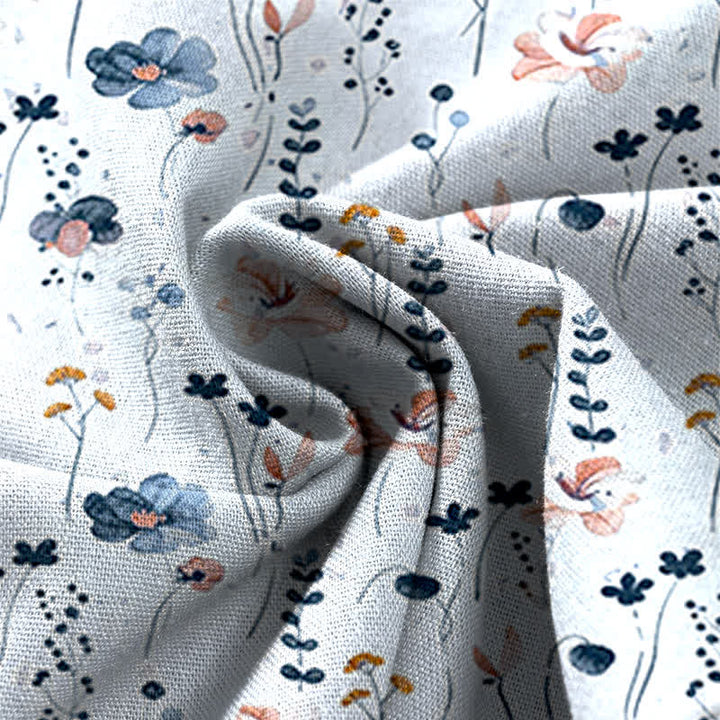 Buddha Stones Damenhose aus Baumwoll-Leinen-Mischgewebe mit Blumenmuster, elastischem Bund, weitem Bein und Taschen - image 11