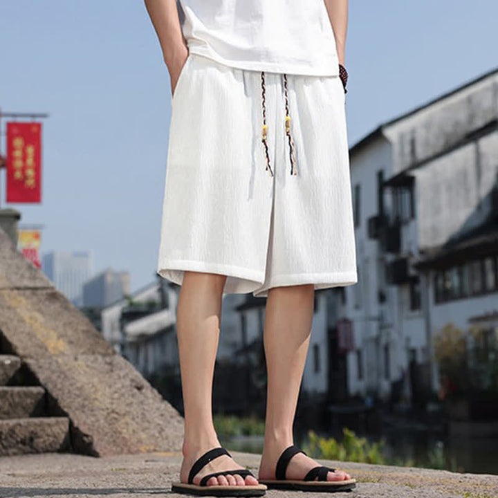 Buddha Stones Sommer-Freizeit-Bermudashorts mit Kordelzug und Taschen für Herren - image 1
