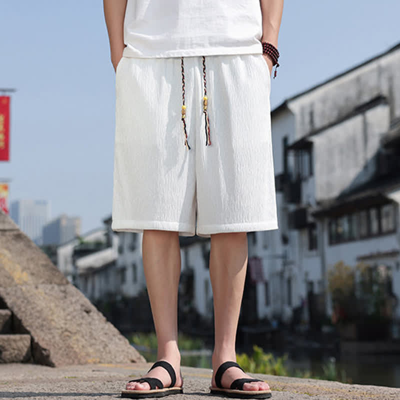 Buddha Stones Sommer-Freizeit-Bermudashorts mit Kordelzug und Taschen für Herren - image 2