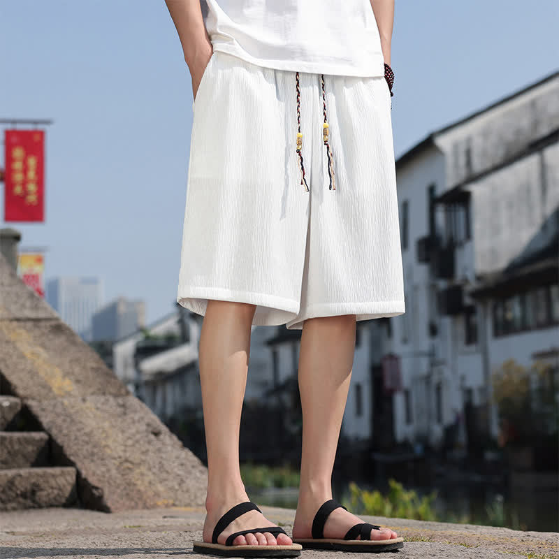 Buddha Stones Sommer-Freizeit-Bermudashorts mit Kordelzug und Taschen für Herren - image 4