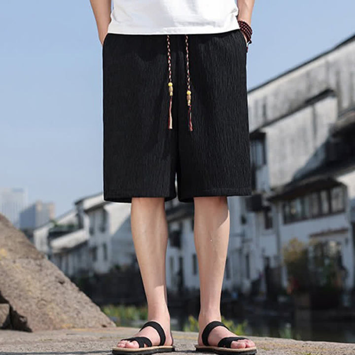 Buddha Stones Sommer-Freizeit-Bermudashorts mit Kordelzug und Taschen für Herren - Schwarz - US/UK/AU46, EU56 (5XL) - image 9