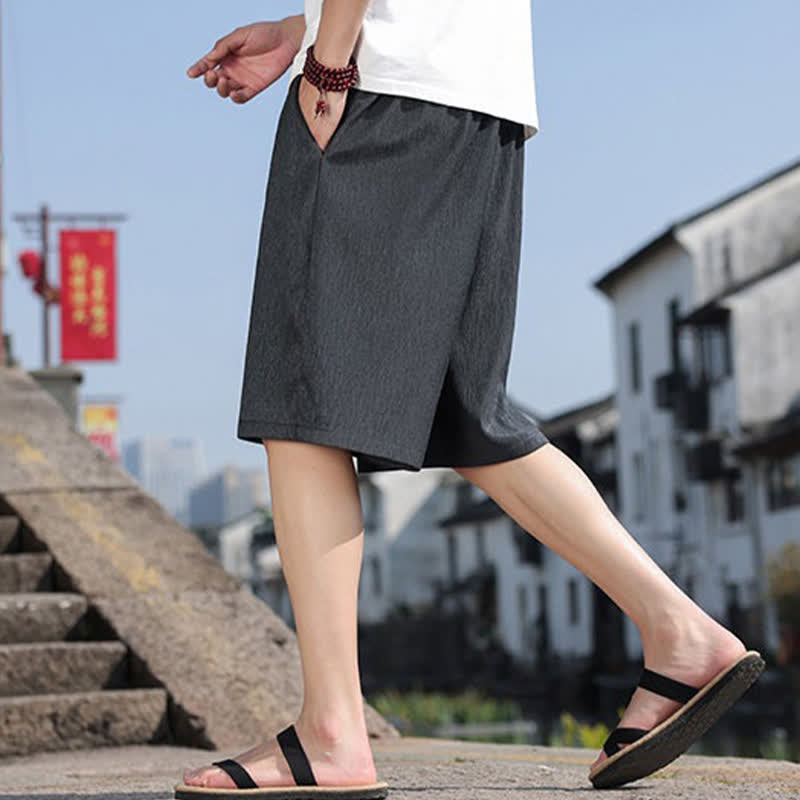 Buddha Stones Sommer-Freizeit-Bermudashorts mit Kordelzug und Taschen für Herren - image 34