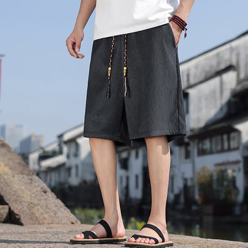 Buddha Stones Sommer-Freizeit-Bermudashorts mit Kordelzug und Taschen für Herren - image 32